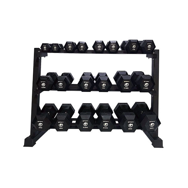 Rubber Hex Dumbbell Set 2.5-25kg GymFitnessUk - Gym Fitness UK