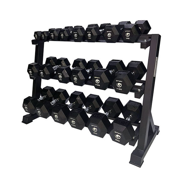 Rubber Hex Dumbbell Set 2.5-25kg GymFitnessUk - Gym Fitness UK