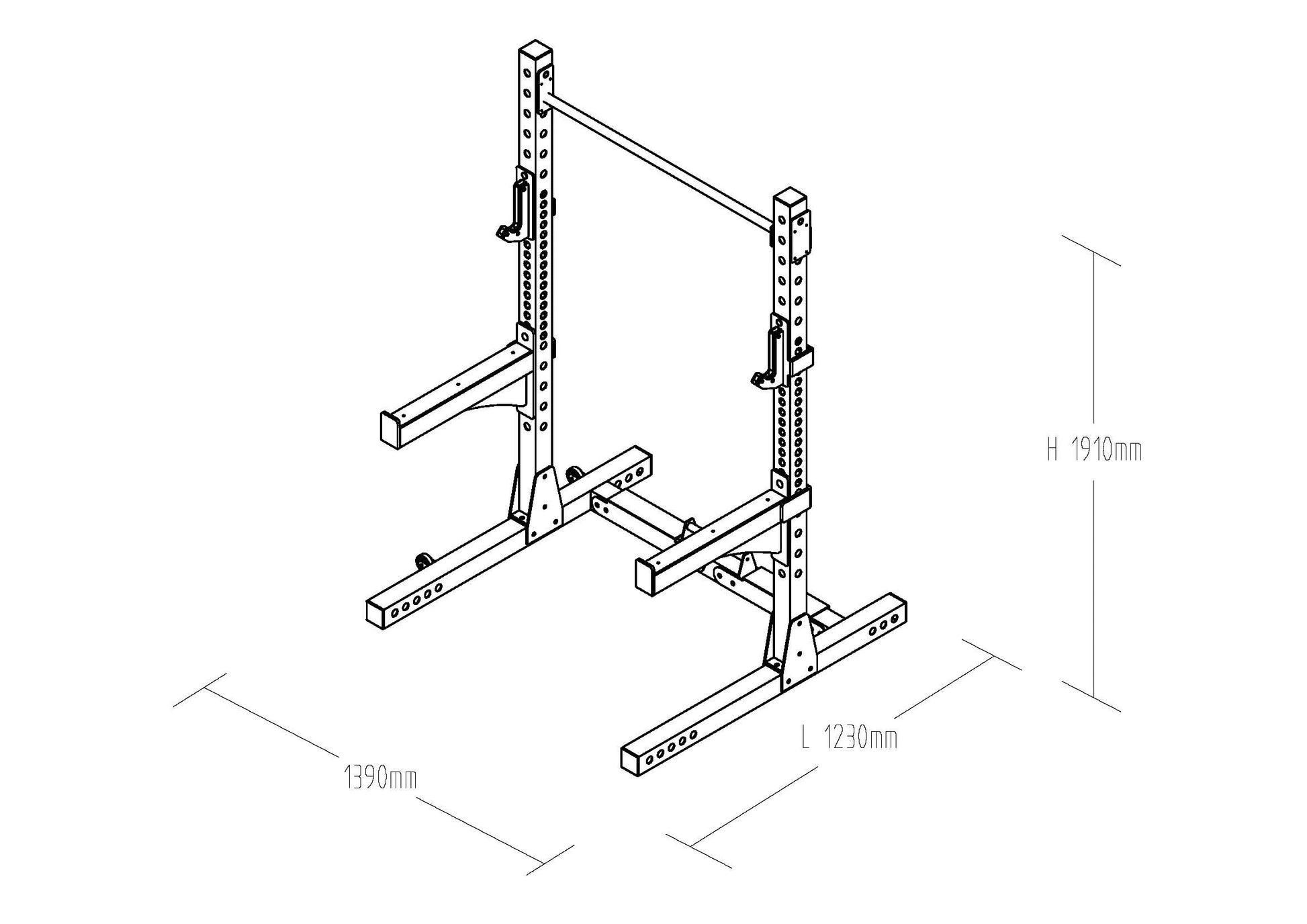 Primal Performance Series Folding Squat Rack GymFitnessUk Gym Fitness UK